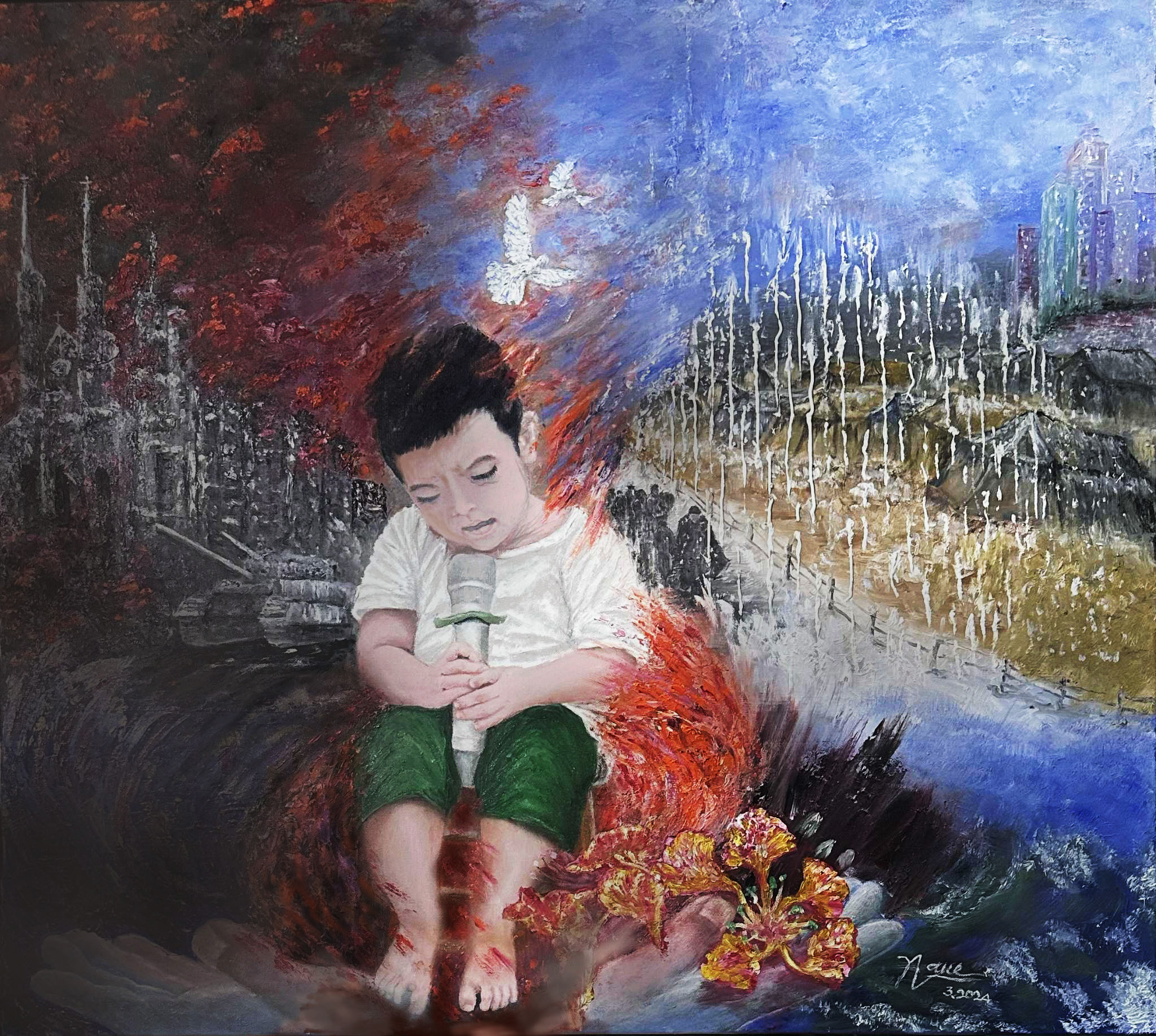 Portrait Paintings collection featuring original oil portrait artwork by Art By Nam